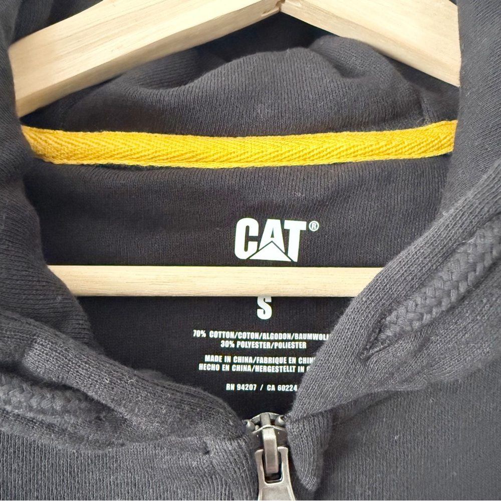 CAT Caterpillar Trademark Banner Full Zip Hooded Sweatshirt Women's Small NWT - Picture 7 of 8